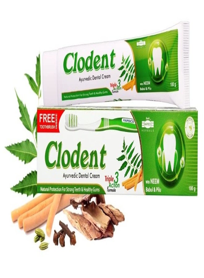 HAPDCO Clodent Dental Cream-Ayurvedic Neem Toothpaste (100 Gms) (Neem, 4) - Image 1